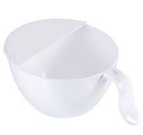 Rice Washing Bowl Drain Basket Fruit Strainer Colander With Handle