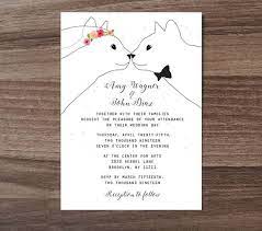 Cat Wedding Invitations Custom Printed Cat Wedding Invites Etsy Cat Wedding Cat Invitations Wedding Invitations