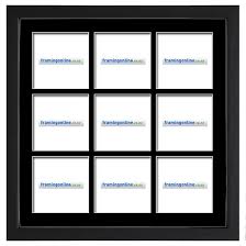 Easily create the gallery wall of your dreams or use one of these photo frames to showcase your snaps from special occasions. 200x200mm 9 Window Black Frame Black Mat 52sb 200x200mm Frame 9 Square Windows Frames With Multiple Square Openings Multi Photo Frames Framing Online Limited