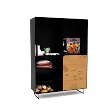 Kommode wildeiche landhaus kommode wizeko aus wildeiche massiv weiß geölt, wohnzimmer kommode doncerta aus wildeiche teilmassiv 140, kommode massivholz wildeiche jale hirnholz. Highboard Mystery Holz Eiche Metall Schwarz Stahlzart Mobel