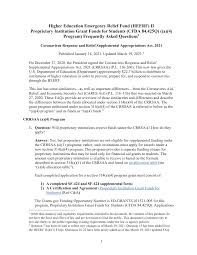 Cares act grant for students 2021 application. Https Www2 Ed Gov About Offices List Ope Updatedheerfiia4crrsaafaqs Pdf