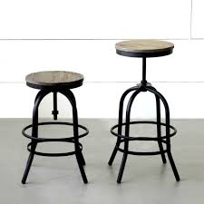 Wood and metal bar stools backless. Backless Wood And Metal Industrial Counter Stool Antique Farmhouse