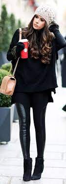 Winter Style All Black Winter Outfit Idea Womenstrends Ropa Moda Moda Otono