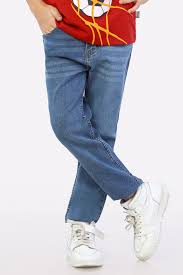 Medium Blue Relaxed Fit Denim Jeans