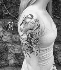 Bird And Flower Tattoos For Women Chickadee On Wild Flowers Wildflower Tattoo Bird Tattoo Sleeves Tattoos
