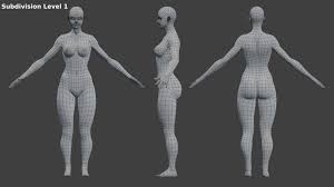 Woman Character Base Mesh Rigged 3d Model In 2020 Female Characters 3d Model Model