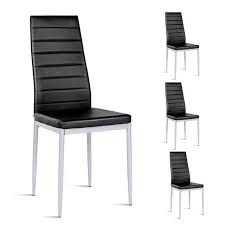 Set Of 4 Pvc Leather Dining Side Chairs Elegant Design Home Furniture Home Furniture Hw58906 With Images Leather Dining Side Chairs Side Chairs Dining Leather Dining Chairs
