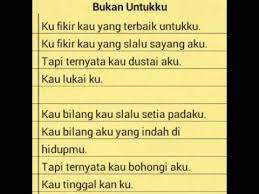 We did not find results for: Rachmi Ayu Bukan Untukku Lirik Youtube