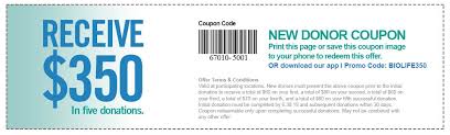 Biolife New Donor Coupon August 2020 Donate Plasma Biolife Plasma Services New Donor Page