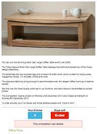 Gorgeous solid oak coffee table from the tokyo range at oak furniture land. Win A Solid Oak Coffee Table Worth Over 350 By Oak Furniture Land The Oak Furniture Land Blog