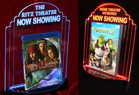 Illuminated Dvd Marquee At Home Movie Theater Movie Theater Rooms Movie Room