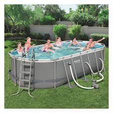 bestway power steel 18 x 9 x 48 oval pool set walmart com walmart com in 2021 swimming pools above ground swimming pools swimming pool house