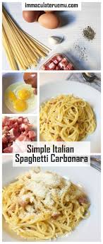 Simple Italian Spaghetti Carbonara Immaculate Ruemu Recipe Pasta Carbonara Recipe Panchetta Recipes Easy Carbonara Recipe