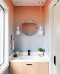 Apartment Therapy On Instagram This Ombre Bathroom Is What Our Face Washing Dreams Are Made Of Image Schoolhouse Bathroom Decor Ombre Wall Home Decor