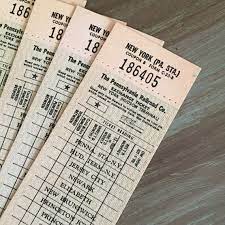 Train Tickets 3 Vintage Train Ticket For New York Pa Sta Vintage Pennsylvania Railroad Tickets Vintage Train Ticket Vintage Train Train Tickets