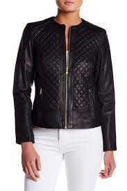 Cole Haan Quilted Leather Jacket Nordstrom Rack Leather Jackets Women Jackets Womens Black Leather Jacket