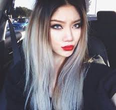 black to grey ombre hair