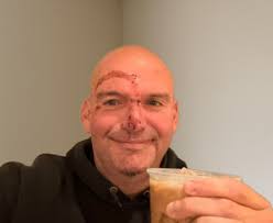 John Fetterman is back home with his family after receiving 20 stitches  after a fall earlier this week.