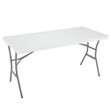 Lifetime 5 Foot Light Commercial Fold In Half Table White Granite Folding Table Half Table Fold In Half Table