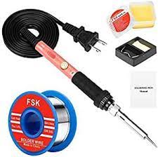 Soldering Iron Kit 60w Soldering Iron With Ceramic Heater 4 In 1 Adjustable Temperature Soldering Welding Wood Burning Kits Wood Burning Tool Ceramic Heater