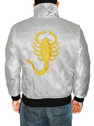 scorpion ryan gosling drive white jacket