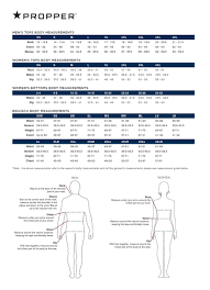 Propper Bdu Pants Size Chart Propper Clothing Size Chart