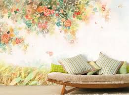 Murwall floral wallpaper, peonies watercolor flowers wall murals $29.00. Watercolor Floral Wallpaper Mural Novocom Top