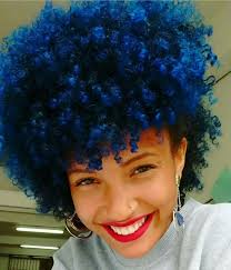 The eyes are of light shades: Check Out My Other Pins Thatgoodhair Blue Natural Hair Natural Hair Styles Blue Hair