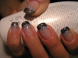 Pin By Teresa On Nails Glitter French Manicure Black Nails With Glitter Trendy Nails