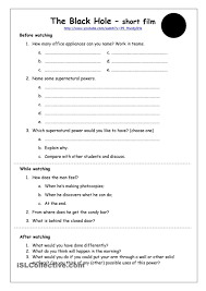 Video Worksheet The Black Hole Short Film Black Hole Short Film Worksheets