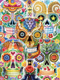 Vermont christmas company halloween puzzle. Sugar Skulls Jigsaw Puzzle Halloween Fall Vermont Christmas Company Vermont Christmas Company Sugar Skull Skull Art