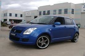 Black And Blue Wheels For Trucks Suzuki Swift Rims Mag Wheels Car Wheels Rims Suzuki Swift Custom Wheels Trucks