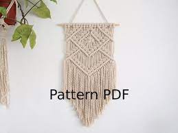 If you look at the macramé wall hanging patterns, you will want to make all of them in your house. Macrame Wall Hanging Pattern By Papushoi Pdf Pattern Macrame Etsy