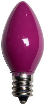 C7 Christmas Light Bulb C7 Purple Christmas Light Bulbs Opaque
