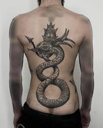 Maybe you would like to learn more about one of these? Scary Grey Ink Snake Skull Tattoo Design By Maxime Buchi On Men Spine Truetattoos