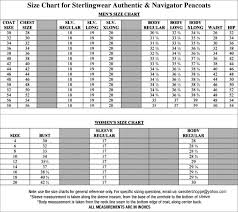 Schott Pea Coat Size Chart Tradingbasis