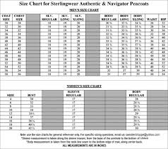 Schott Pea Coat Size Chart Tradingbasis