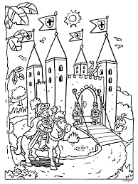 Castle Colouring In Page Ridders Middeleeuwse Ridder Thema