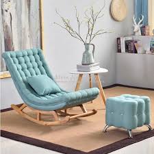 European High Endluxury Rocking Rocking Lounge Chair Single Sofa Chair Living Room Sofa Design Upholstered Rocking Chairs