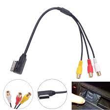 Para Vw Para Audi A3 A4 A6 A7 A8 Q5 Q7 R8 Ami Ami Mmi 3rca Rca Dvd De Video Entrada De Audio Aux Cable Car Acessorio Ba61 Audi Video
