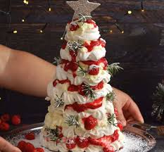 Pavlova Christmas Tree Recipe In 2020 Christmas Pavlova Christmas Tree Desserts Christmas Desserts