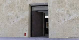 Adding a bit more pizazz than a standard metal door the doors are 2 inches thick, include a steel threshold, and bullet hinges with grease fittings welded on the frame. Gray Metal Front Door Dark Gray Exterior Door