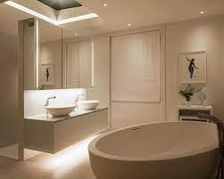 Gorgeous bathroom design from @goldenlighting #lighting #bathroom #tub #bathroomdecor #housedecor #pendant #bathroomlighting #naturaldecor #perfectbathroom #lightingideas. Bathroom Lighting Trends From Statement Pendants To Pretty Sconces Homes Gardens