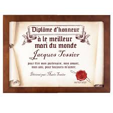Offrir un cadeau pour la fête des pères. Diplome En Parchemin Pour Le Meilleur Mari Du Monde