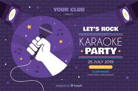 Download Karaoke Banner Template Flat Style For Free Banner Template Karaoke Vector Free