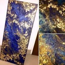 Abstrakt Acryl Leinwand Mit Gold Schlagmetall Schlagmetall Acryl Leinwand Bilder Leinwand