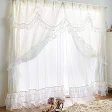 甘い 白 カーテン レース プリンセス かわいい ふわふわ 優しい 落ち着く 朝 カーテン プリンセス レース