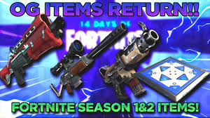 Fortnite Season 1 2 Guns Back In Game Bouncers Tac Smg Golden Bolt More Youtube