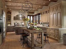 kitchen island lighting in a tuscan
