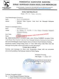 Contoh Surat Keterangan Umk